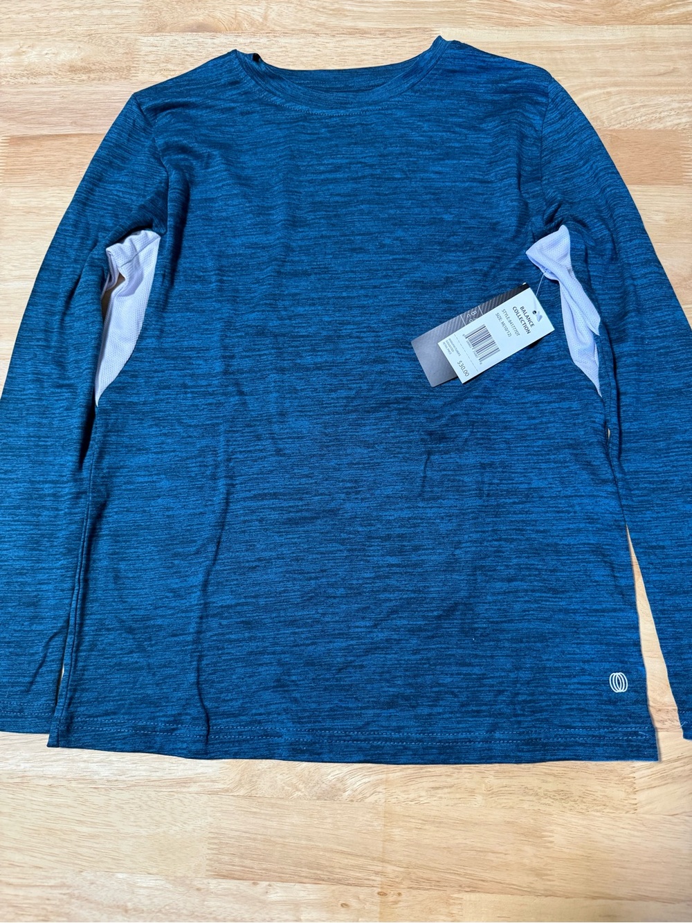 Balance Collection Boys Long Sleeve Performance Athletic Shirt Teal NWT